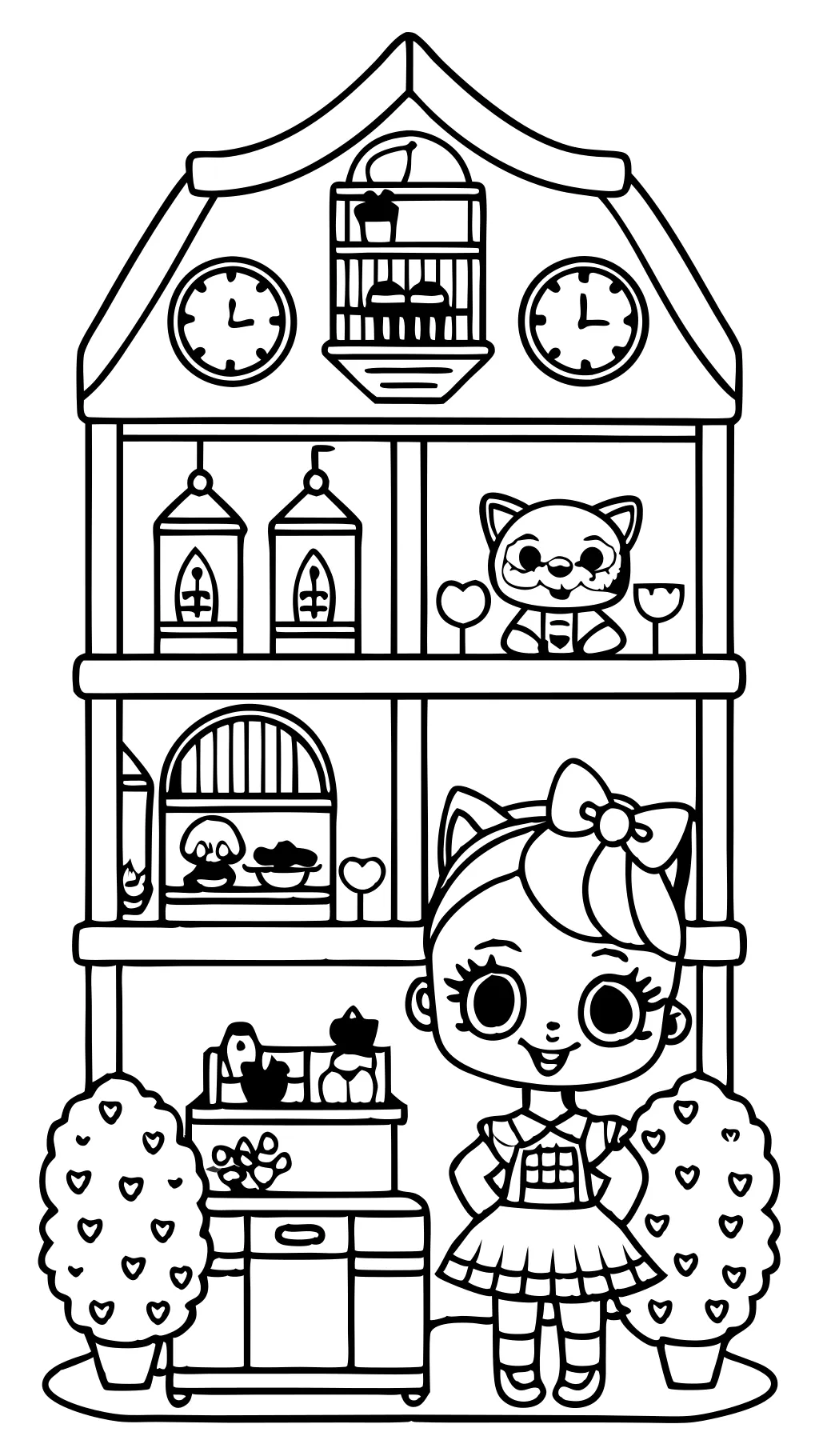 gabys dollhouse coloring pages